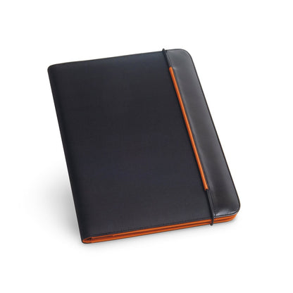 FITZGERALD promotional document folder in orange with custom logo branding