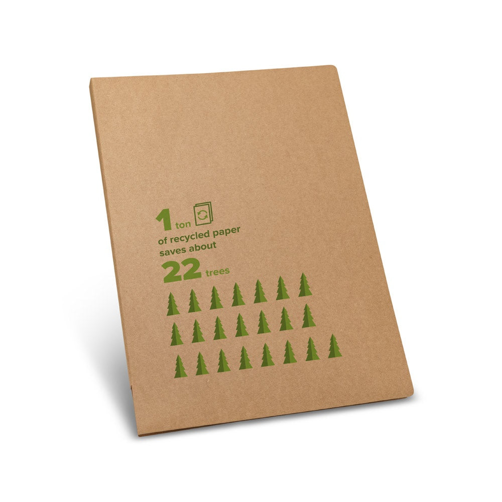 POE promotional document folder in natural with custom logo branding