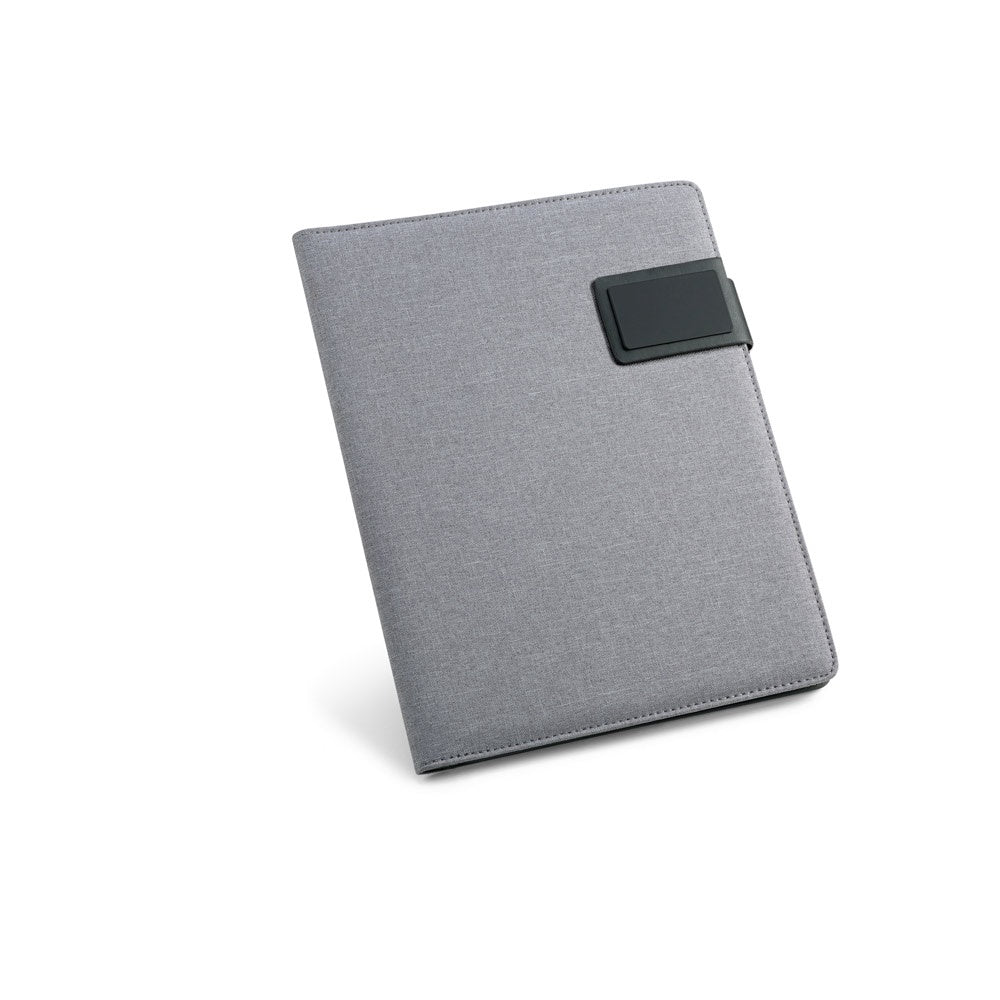 PYNCHON promotional document folder in light grey with custom logo branding