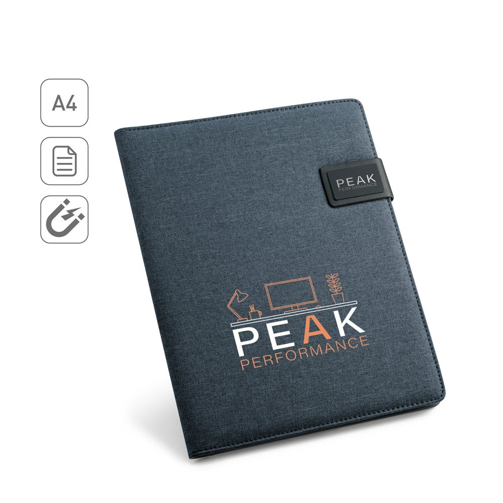 RIORDAN promotional document folder (complete set view) with custom logo branding