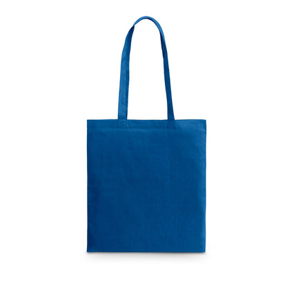 CARACAS promotional tote bag in royal blue with custom logo branding