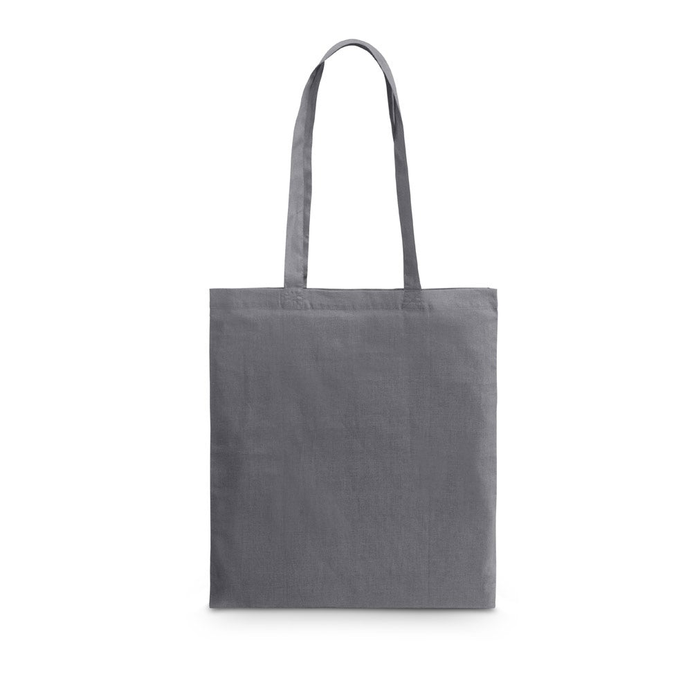 CARACAS promotional tote bag in dark grey with custom logo branding