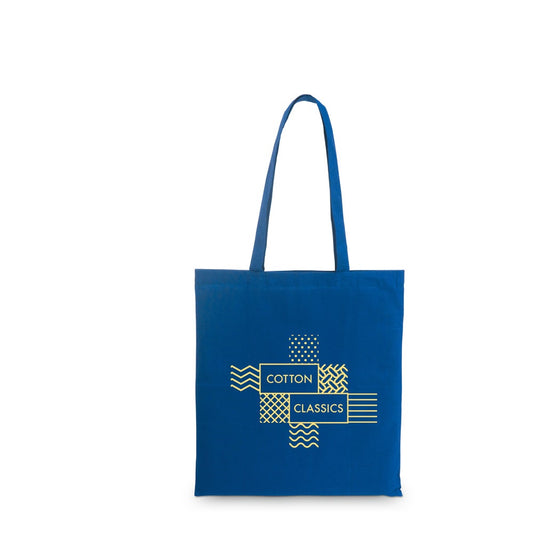 CARACAS promotional tote bag (complete set view) with custom logo branding