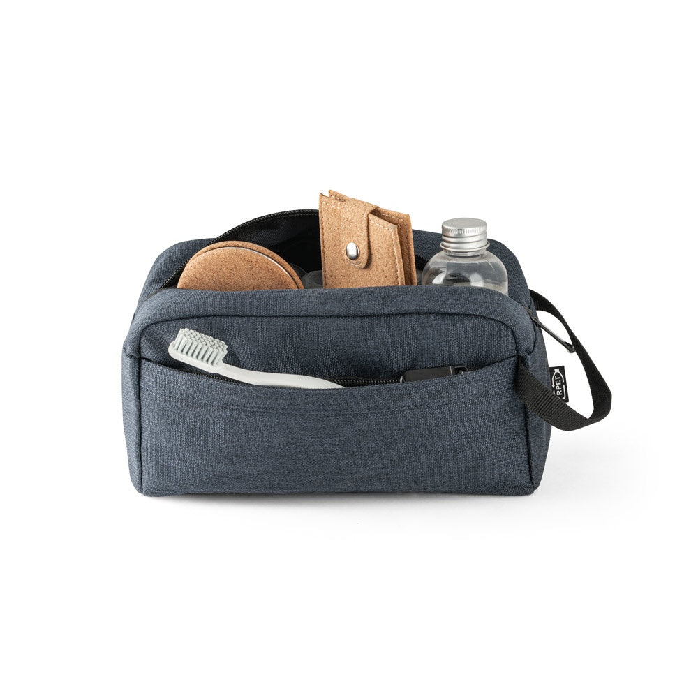 REPURPOSE BAG promotional personal care item in blue (detail view) with custom logo branding