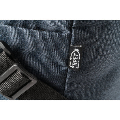 REPURPOSE SPORTS promotional sports bag in blue (detail view) with custom logo branding