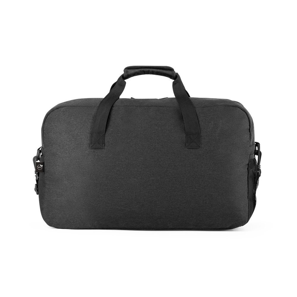 REPURPOSE SPORTS promotional sports bag in dark grey (detail view) with custom logo branding