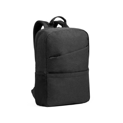 REPURPOSE BACKPACK promotional laptop bag in dark grey with custom logo branding
