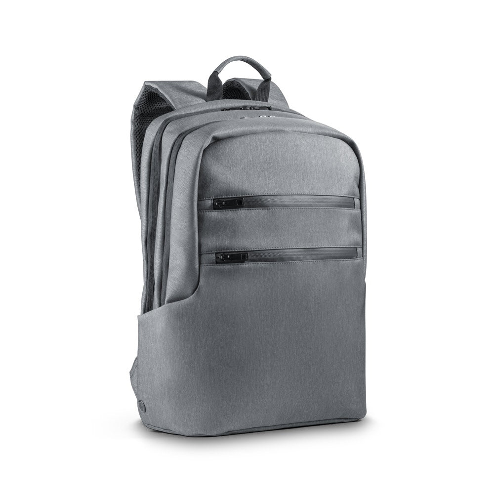 BROOKLYN promotional laptop bag in light grey with custom logo branding