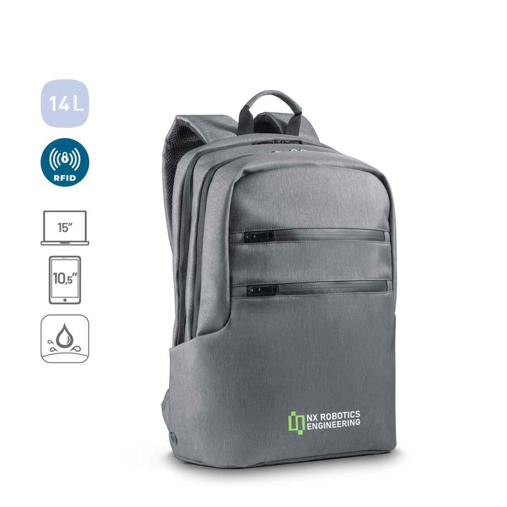 BROOKLYN promotional laptop bag (complete set view) with custom logo branding