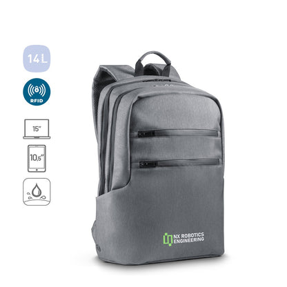 BROOKLYN promotional laptop bag (complete set view) with custom logo branding