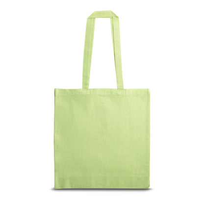 MARACAY promotional tote bag in light green (detail view) with custom logo branding