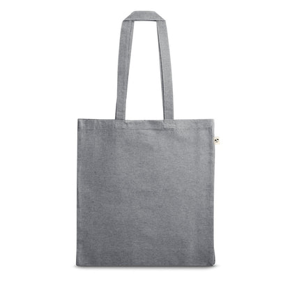 MARACAY promotional tote bag in dark grey (detail view) with custom logo branding
