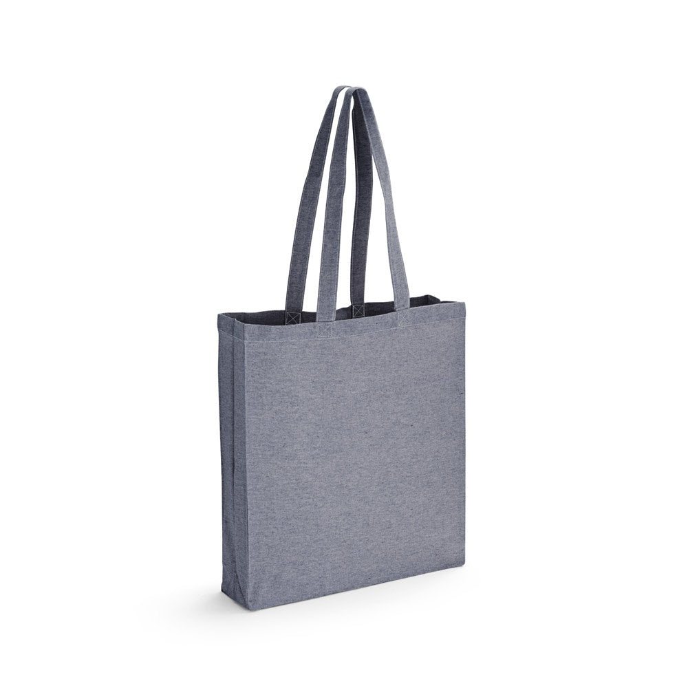MARACAY promotional tote bag in navy blue with custom logo branding
