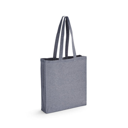 MARACAY promotional tote bag in navy blue with custom logo branding