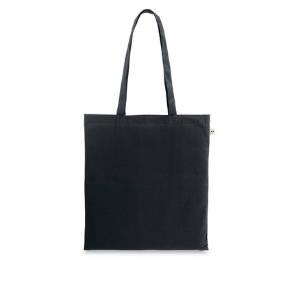 CAIRO promotional tote bag in black with custom logo branding
