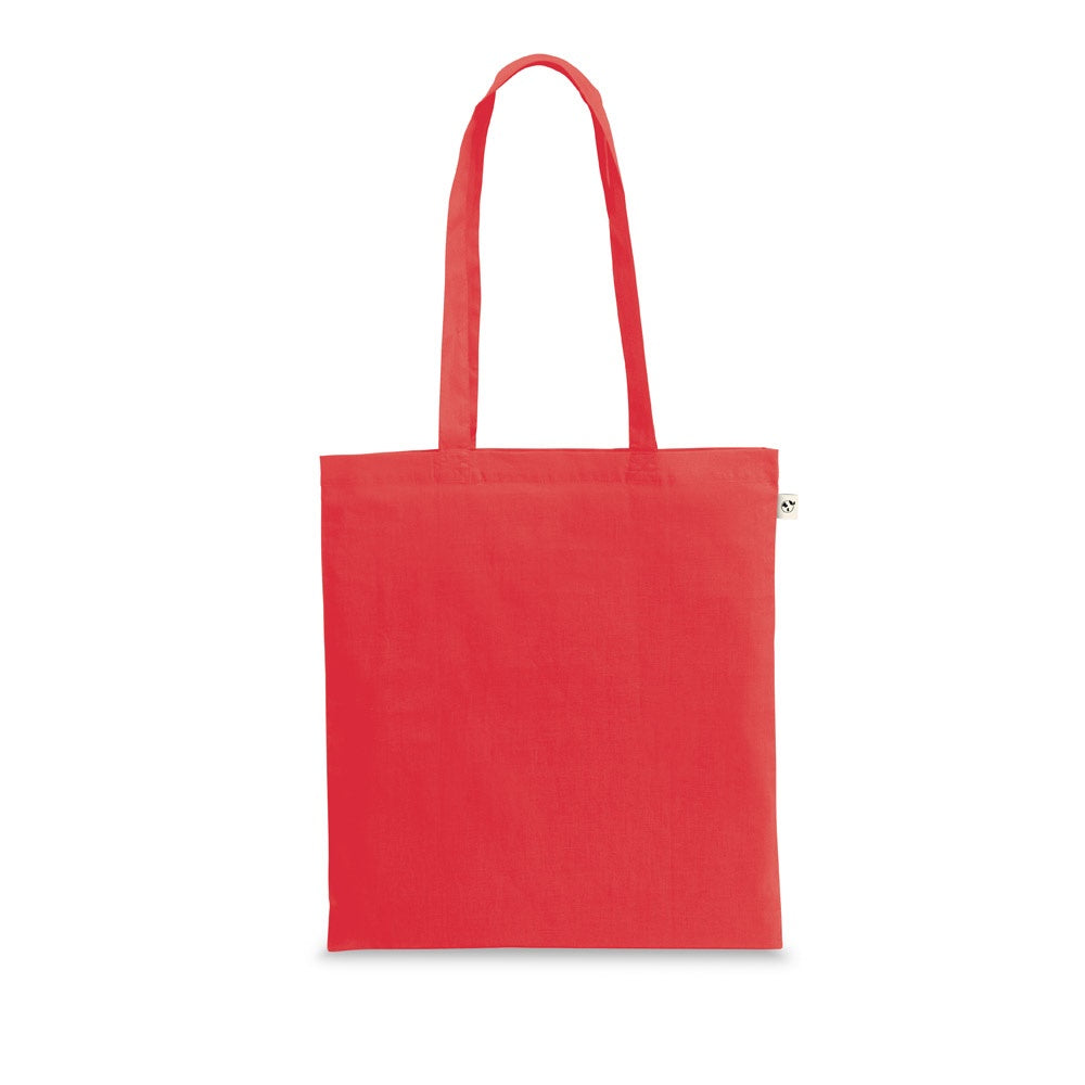 CAIRO promotional tote bag in red with custom logo branding