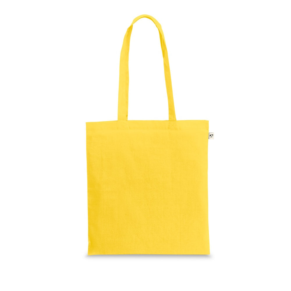 CAIRO promotional tote bag in yellow with custom logo branding