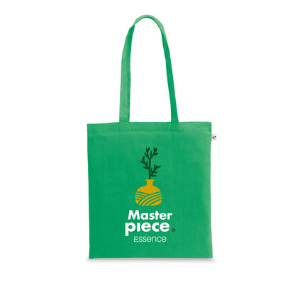 CAIRO promotional tote bag in green with custom logo branding
