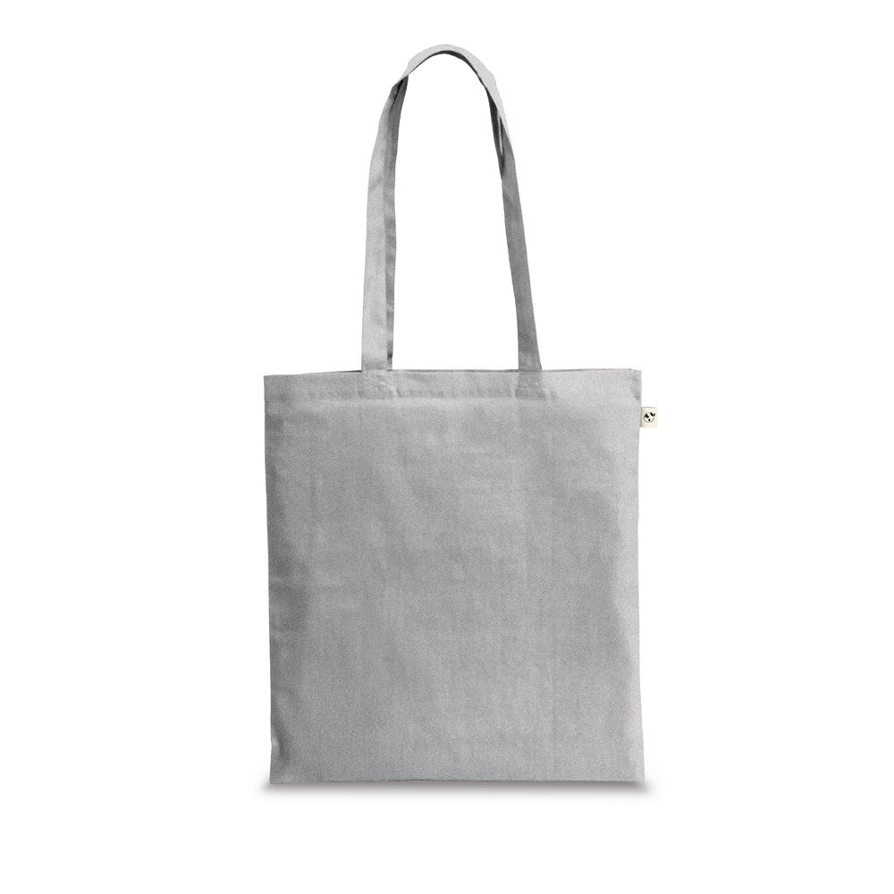 CAIRO promotional tote bag in light grey with custom logo branding