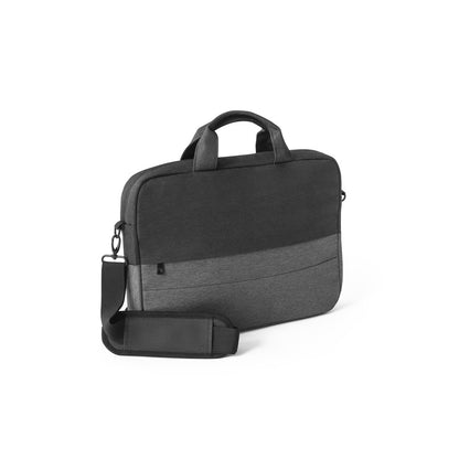 GENOA promotional laptop bag in grey with custom logo branding