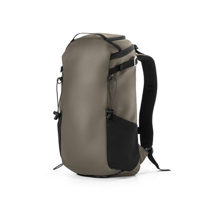 ALASCA promotional backpack in dark green with custom logo branding