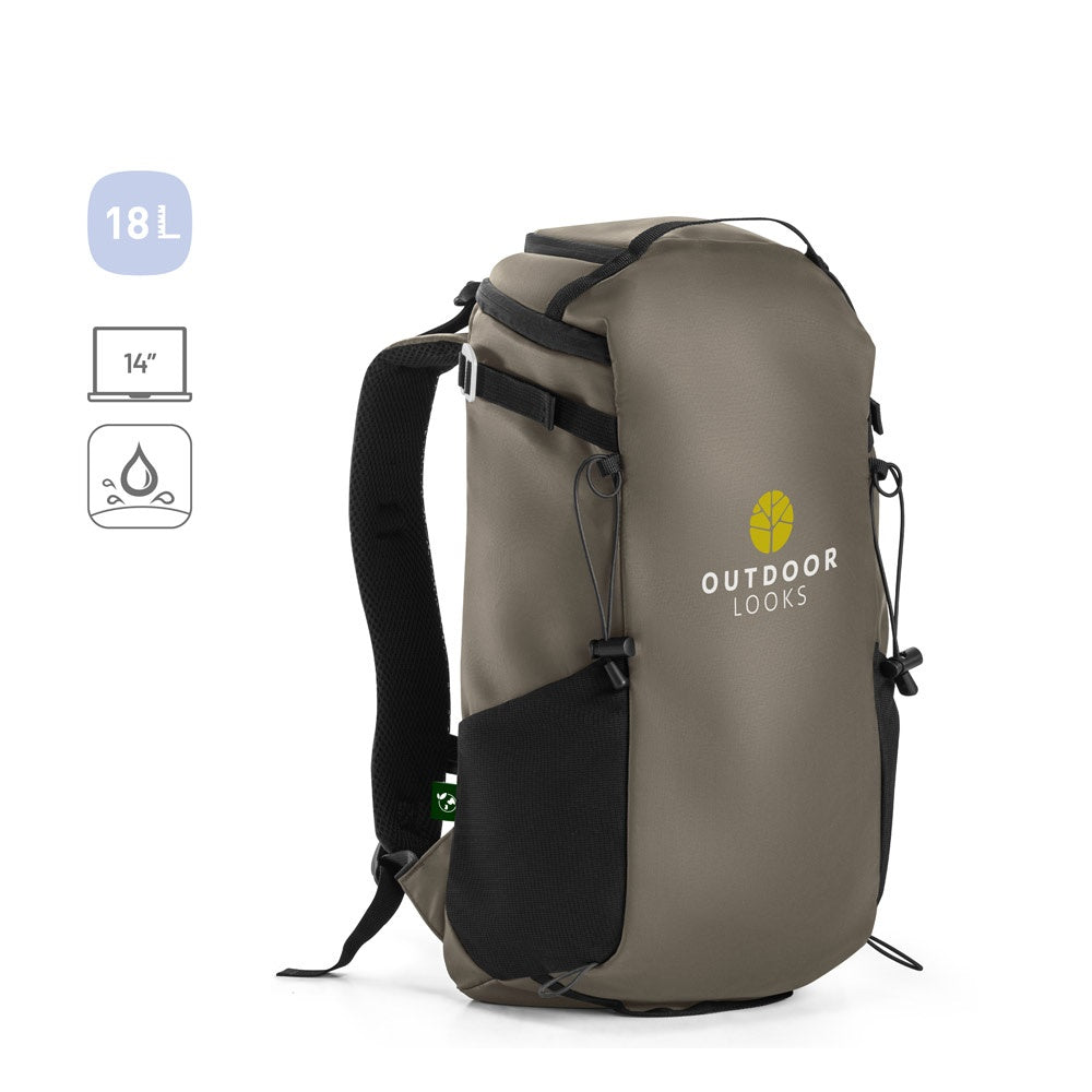 ALASCA promotional backpack (complete set view) with custom logo branding
