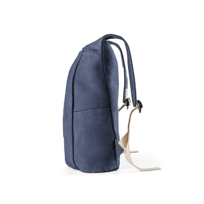 DENIM BPACK promotional backpack in blue (detail view) with custom logo branding