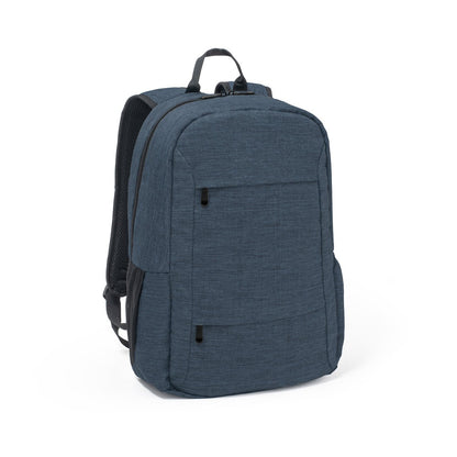 BUSINESS promotional laptop bag in blue with custom logo branding