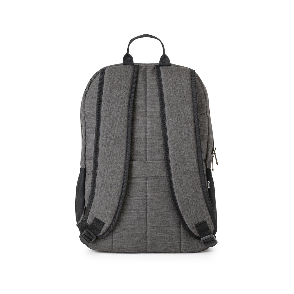 BUSINESS promotional laptop bag in dark grey (detail view) with custom logo branding