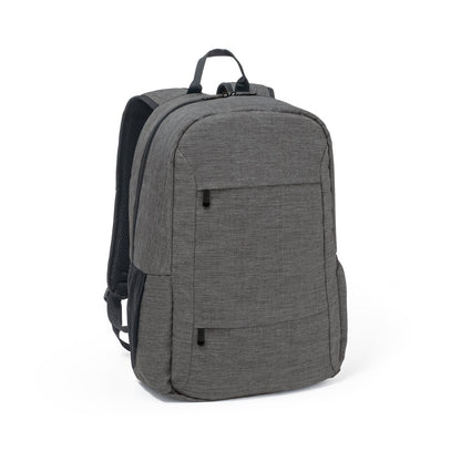BUSINESS promotional laptop bag in dark grey with custom logo branding