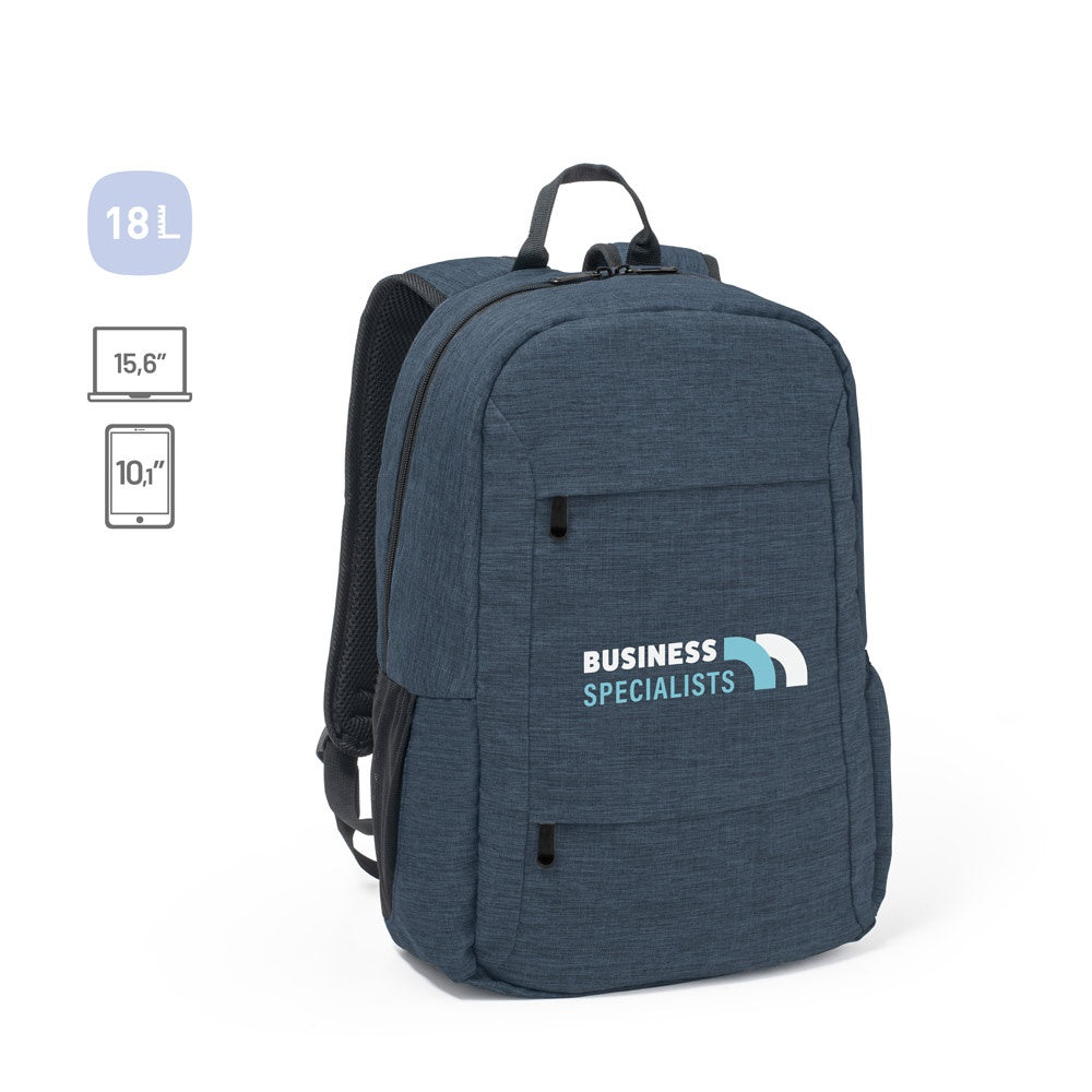 BUSINESS promotional laptop bag (complete set view) with custom logo branding