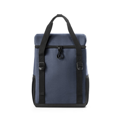 ROMA L promotional cooler bag in blue (detail view) with custom logo branding
