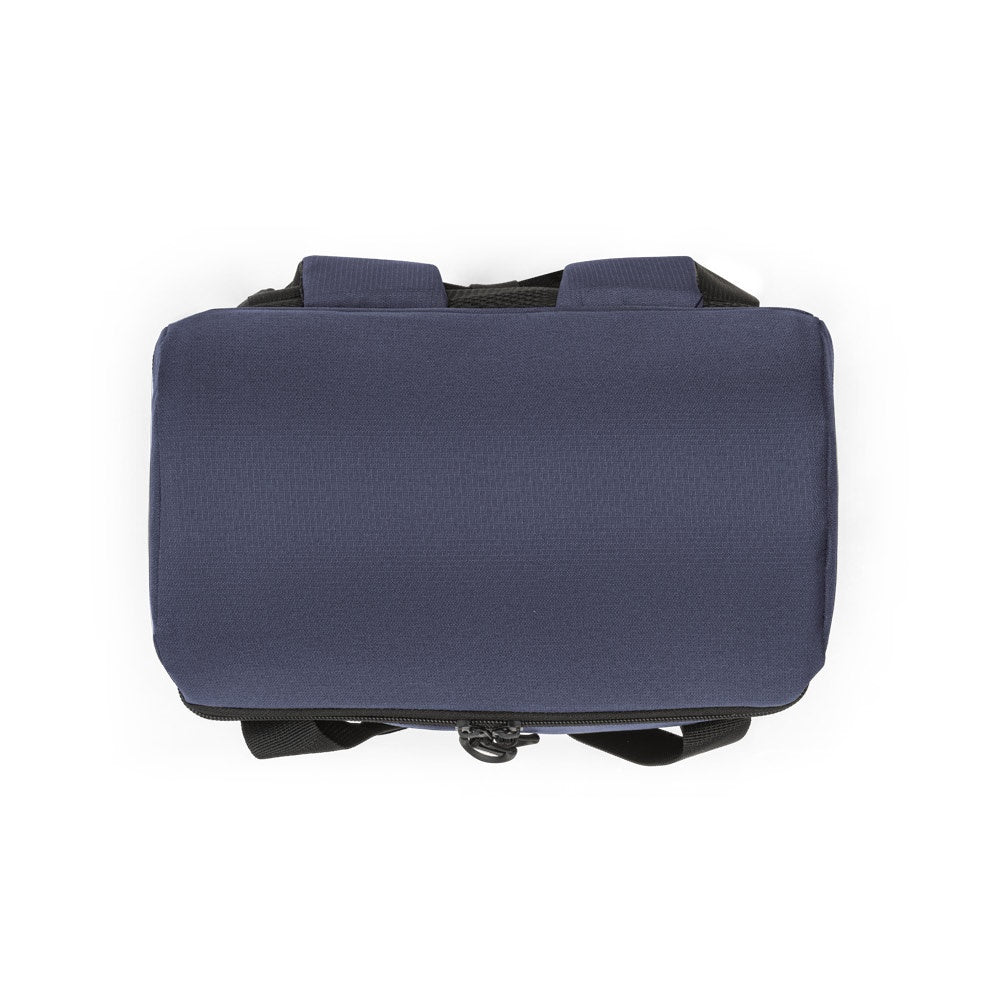 ROMA L promotional cooler bag in blue (detail view) with custom logo branding
