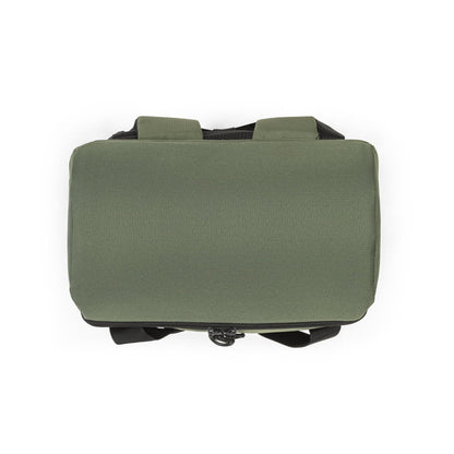 ROMA L promotional cooler bag in dark green (detail view) with custom logo branding