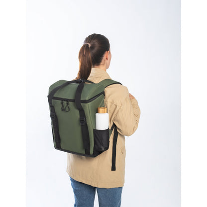 ROMA L promotional cooler bag in dark green with custom logo branding