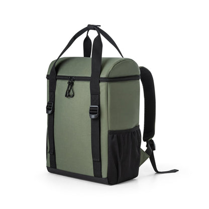ROMA L promotional cooler bag in dark green with custom logo branding