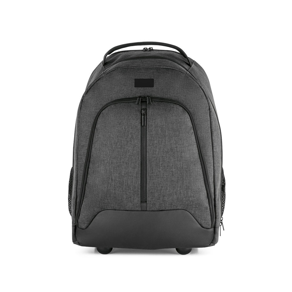 EINDHOVEN promotional laptop bag in dark grey (detail view) with custom logo branding