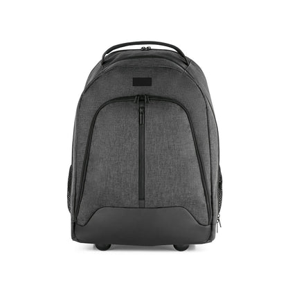 EINDHOVEN promotional laptop bag in dark grey (detail view) with custom logo branding