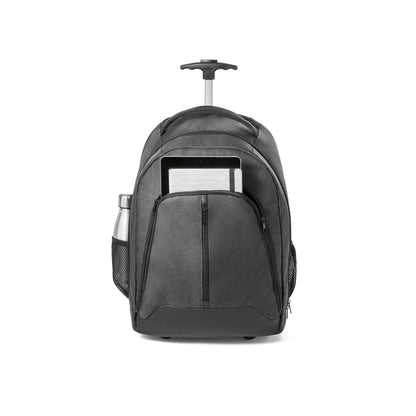 EINDHOVEN promotional laptop bag in dark grey (detail view) with custom logo branding