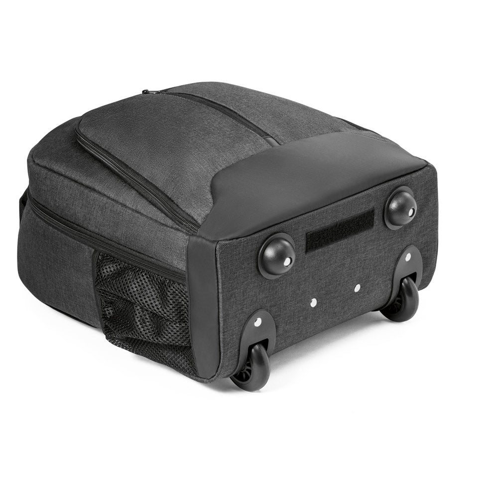 EINDHOVEN promotional laptop bag in dark grey with custom logo branding