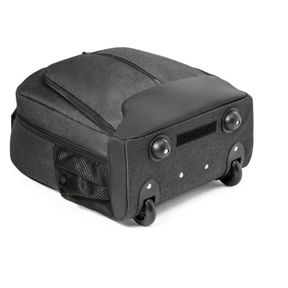 EINDHOVEN promotional laptop bag in dark grey with custom logo branding