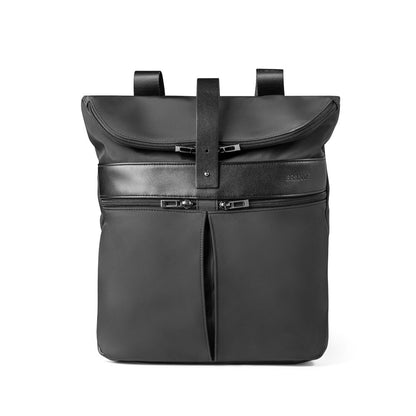 ROVER BACKPACK promotional backpack in black (detail view) with custom logo branding