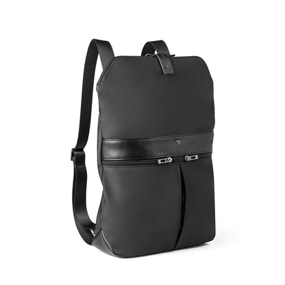 ROVER BACKPACK promotional backpack in black (detail view) with custom logo branding