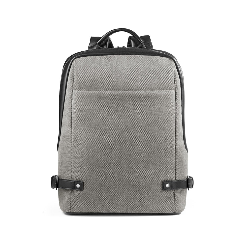 DIVERGENT BACKPACK II promotional laptop bag in beige (detail view) with custom logo branding