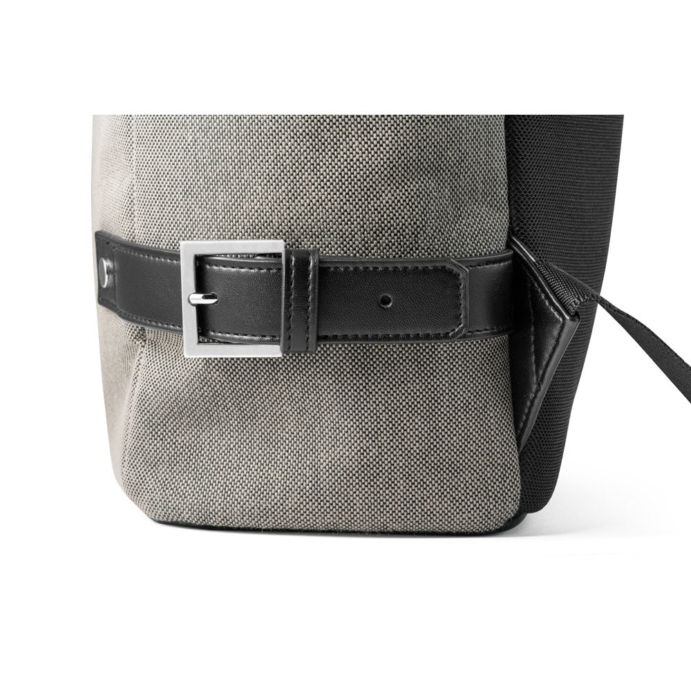 DIVERGENT BACKPACK II promotional laptop bag in beige (detail view) with custom logo branding
