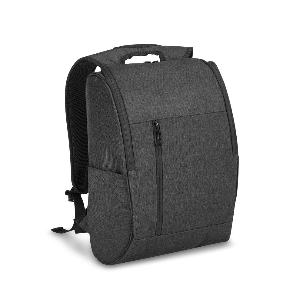 LUNAR promotional laptop bag in dark grey with custom logo branding