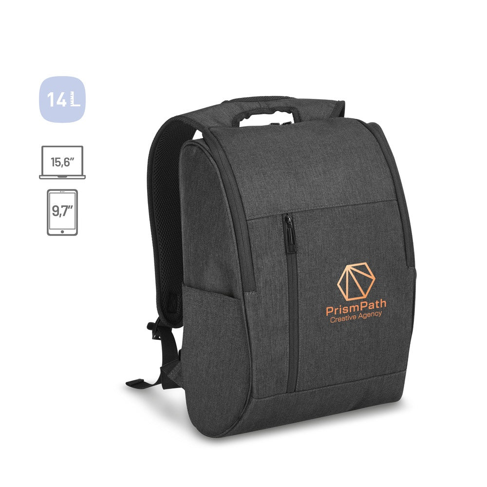 LUNAR promotional laptop bag (complete set view) with custom logo branding