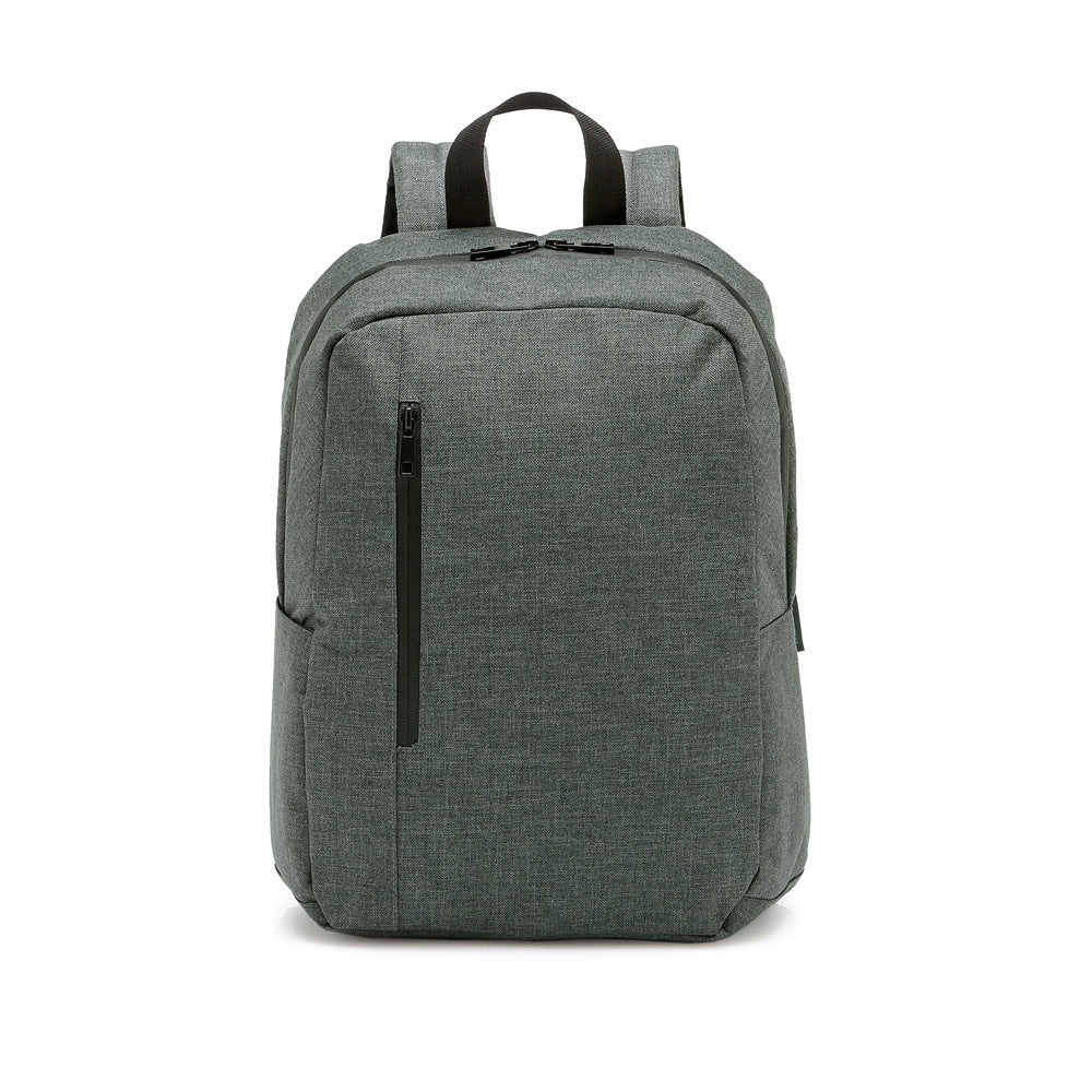 SHADES BPACK promotional laptop bag in grey (detail view) with custom logo branding