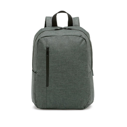 SHADES BPACK promotional laptop bag in grey (detail view) with custom logo branding