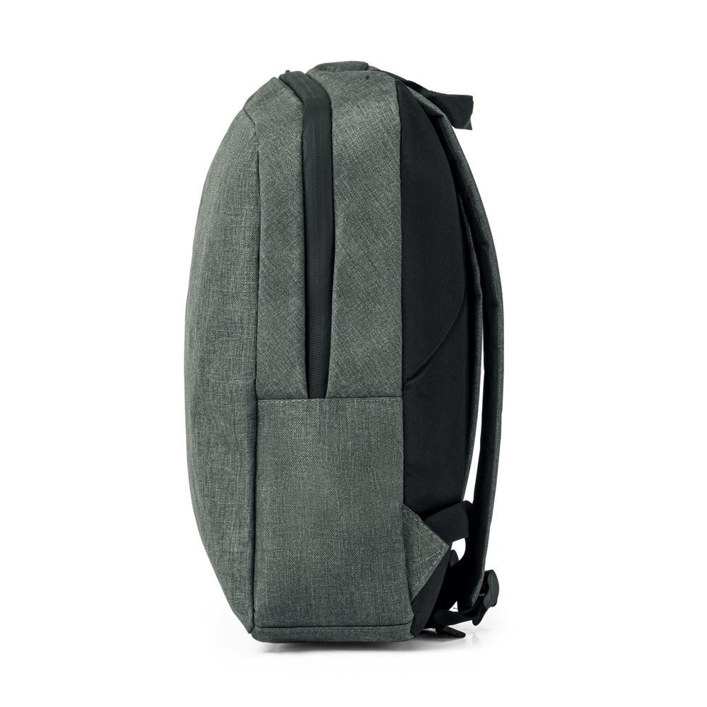 SHADES BPACK promotional laptop bag in grey (detail view) with custom logo branding